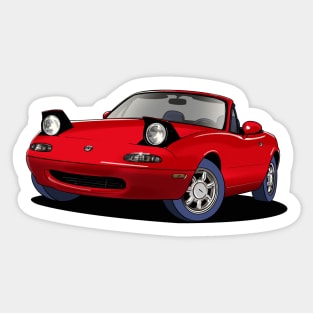 MX-5 Mazda Miata MK.1 in red Sticker